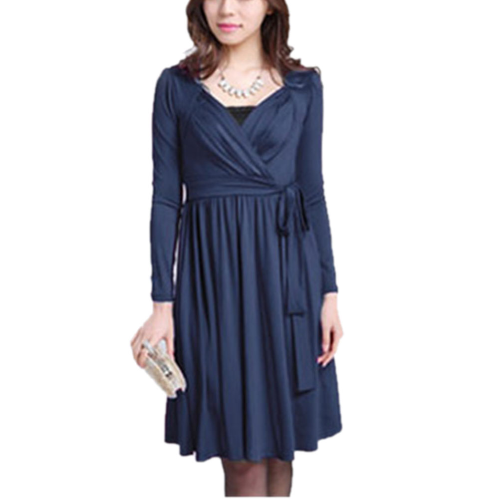 レディース ワンピース カシュクール リボン ウエストリボン 結婚式 華やか パーティ イベント　春夏秋 ch1706 |  | 04