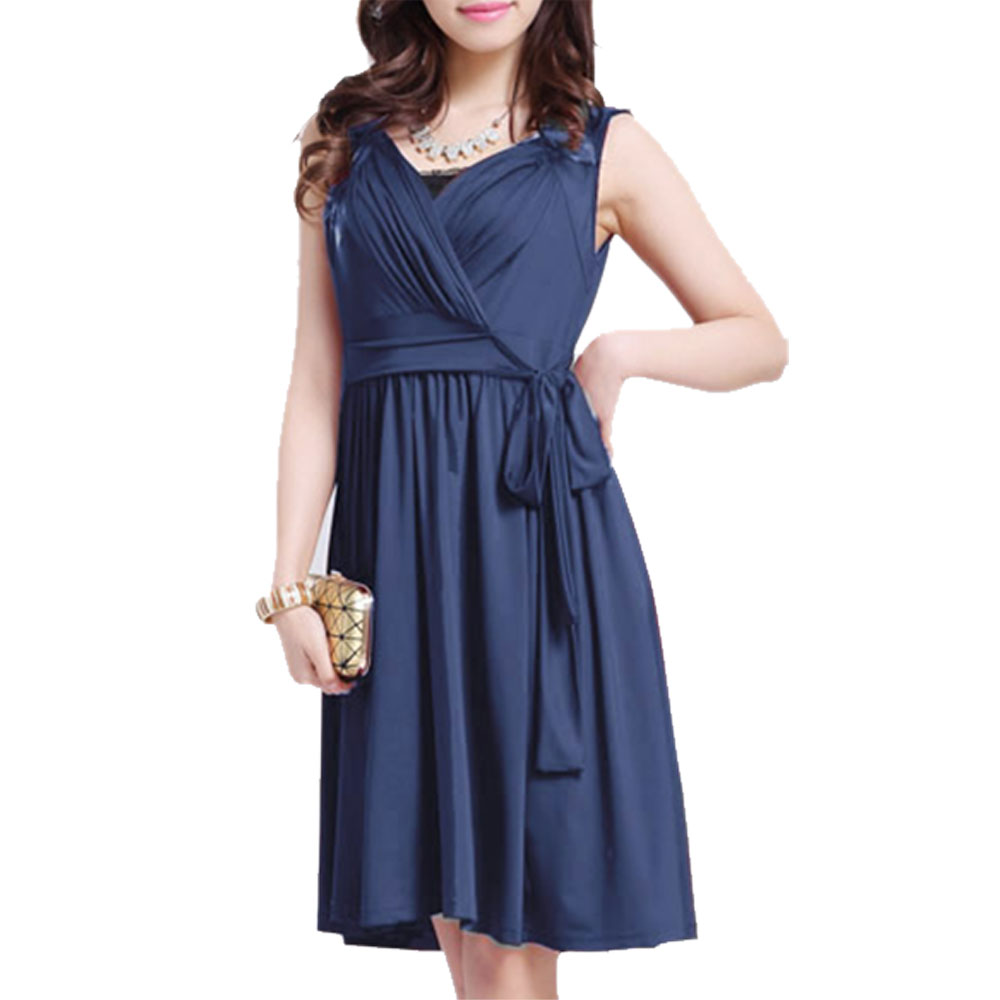 レディース ワンピース カシュクール リボン ウエストリボン 結婚式 華やか パーティ イベント　春夏秋 ch1706 |  | 03