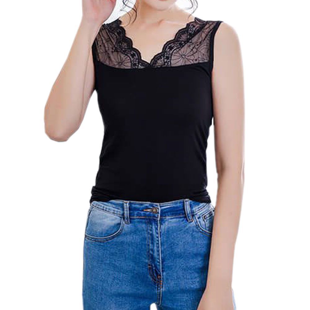 レディース インナー タンクトップ キャミソール 肌着 フォーマル レース 見せ ドレスインナー 透け防止 ストレッチ  Vネック ch1786 |  | 01