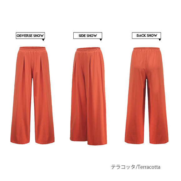 レディース ワイドパンツ ガウチョパンツ ロングパンツ ゆるパン