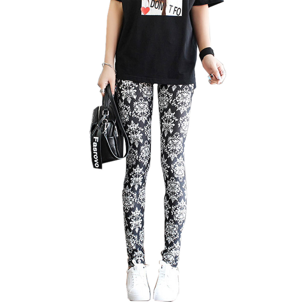 レギンス レギパン ヨガ ウォーキング 花柄 千鳥柄 冷え対策 シンプル ウエスゴム レギンスパンツ 千鳥柄 冷え対策 春夏 ch1990 |  | 05