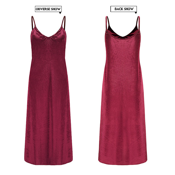 レディース キャミワンピ ロング ワンピース ベロア素材 マキシ丈 おしゃれ かわいい 大人 上品 春夏 秋冬　ch2000 |  | 02