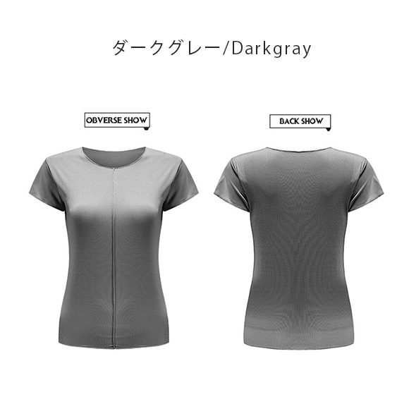 レディース Tシャツ 半袖 無地 カットソー  トップス半袖 ショート丈 春 薄手 楽ちん 夏 春夏 部屋着 ナイトウェア ルームウェア ch2007 |  | 03