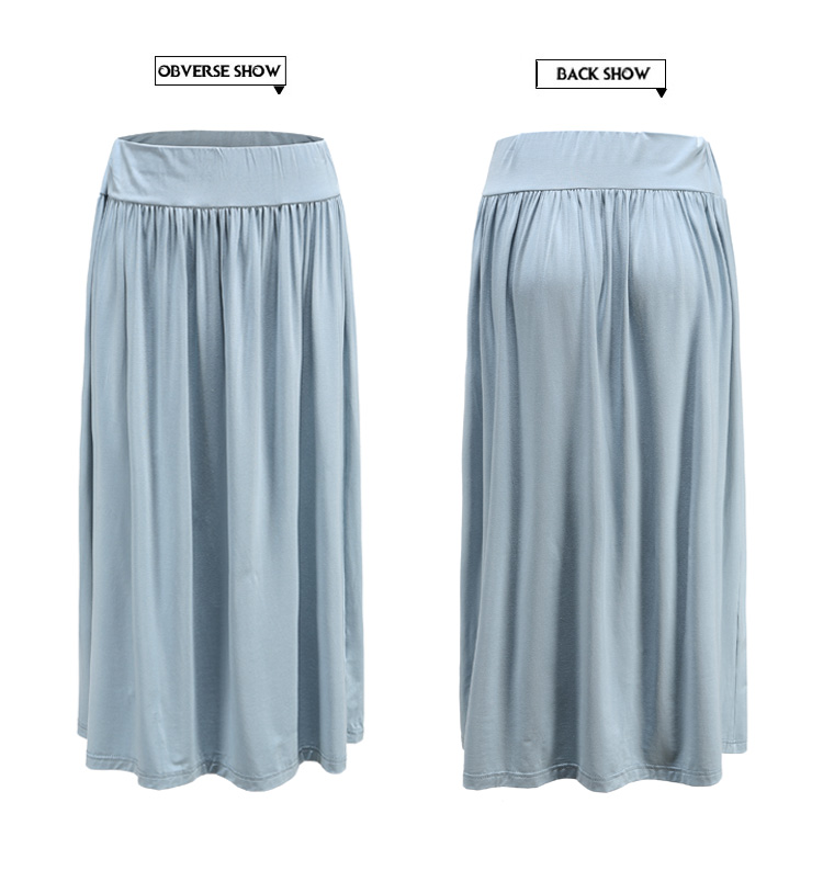 レディース フレアスカートロングスカート スカート ミディアム丈 ウエストゴム シンプル 無地 春夏秋 ch2008 |  | 05