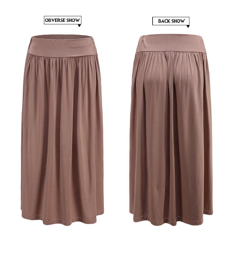 レディース フレアスカートロングスカート スカート ミディアム丈 ウエストゴム シンプル 無地 春夏秋 ch2008 |  | 06