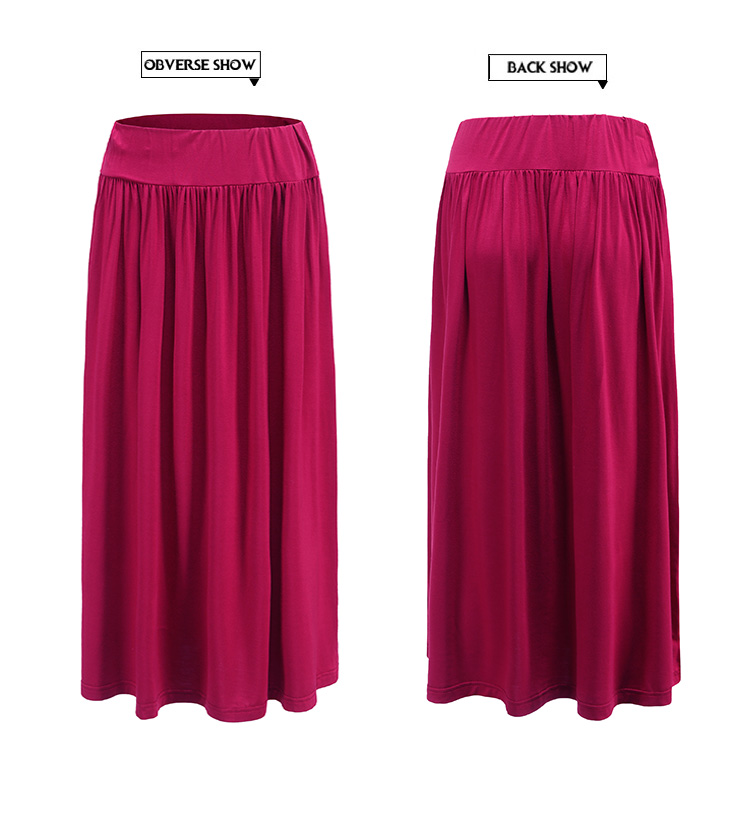 レディース フレアスカートロングスカート スカート ミディアム丈 ウエストゴム シンプル 無地 春夏秋 ch2008 |  | 08