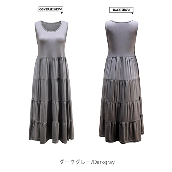 ワンピース ロングワンピース タンクトップワンピース ノースリーブ ミモレ丈 無地 リゾート 上品 大人 可愛い おしゃれ きれいめ カジュアル 春夏秋 ch2010 |  | 03