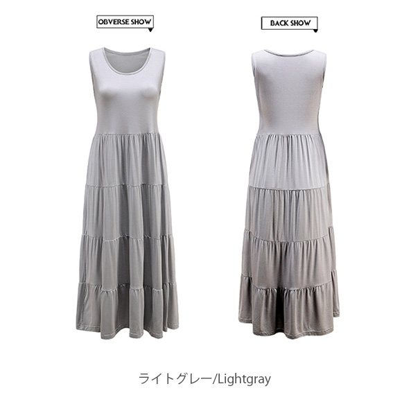 ワンピース ロングワンピース タンクトップワンピース ノースリーブ ミモレ丈 無地 リゾート 上品 大人 可愛い おしゃれ きれいめ カジュアル 春夏秋 ch2010 |  | 04