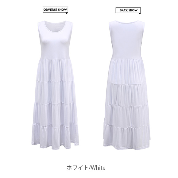 ワンピース ロングワンピース タンクトップワンピース ノースリーブ ミモレ丈 無地 リゾート 上品 大人 可愛い おしゃれ きれいめ カジュアル 春夏秋 ch2010 |  | 02