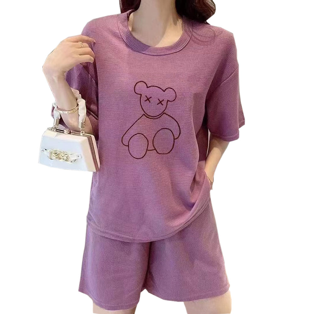 パジャマ 半袖 6色レディース かわいい 上下セット 無地 ショート丈 ルームウエア 部屋着 2点セット 大人可愛い 上品 送料無料 ch2045 |  | 01