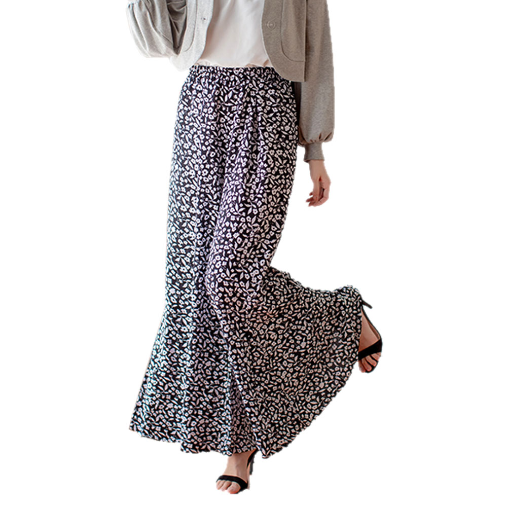 レディース パンツ ガウチョ フラワープリント ウエストゴム 春夏 ch2051 |  | 01