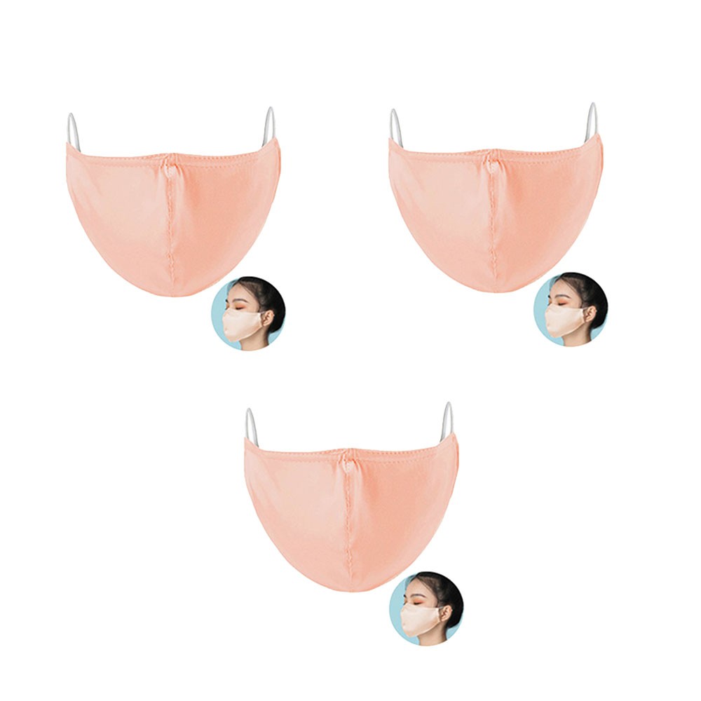 マスク3枚セット シルクタッチ サテン生地 光沢あり 在庫あり 即納  ノーズワイヤ 3D 立体 mask2875 |  | 06