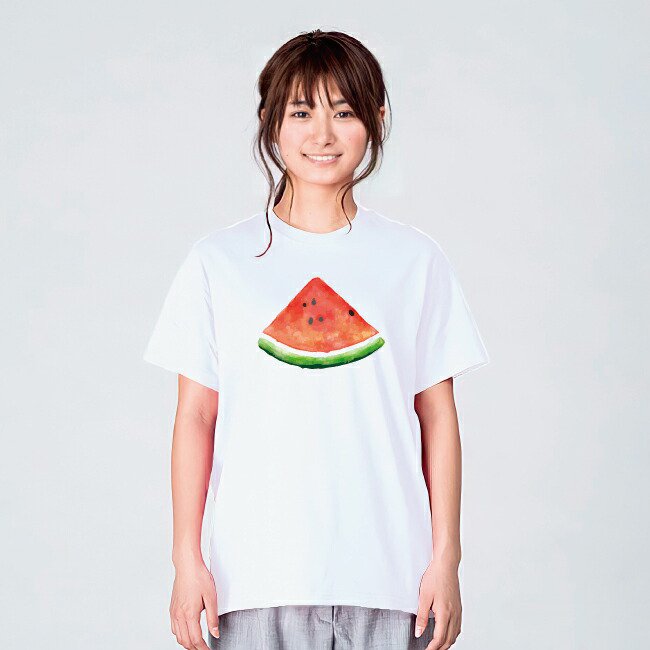 スイカ tシャツ 食べ物 Tシャツ 果物 長袖 ロンT 夏 子供 雑貨 グッズ