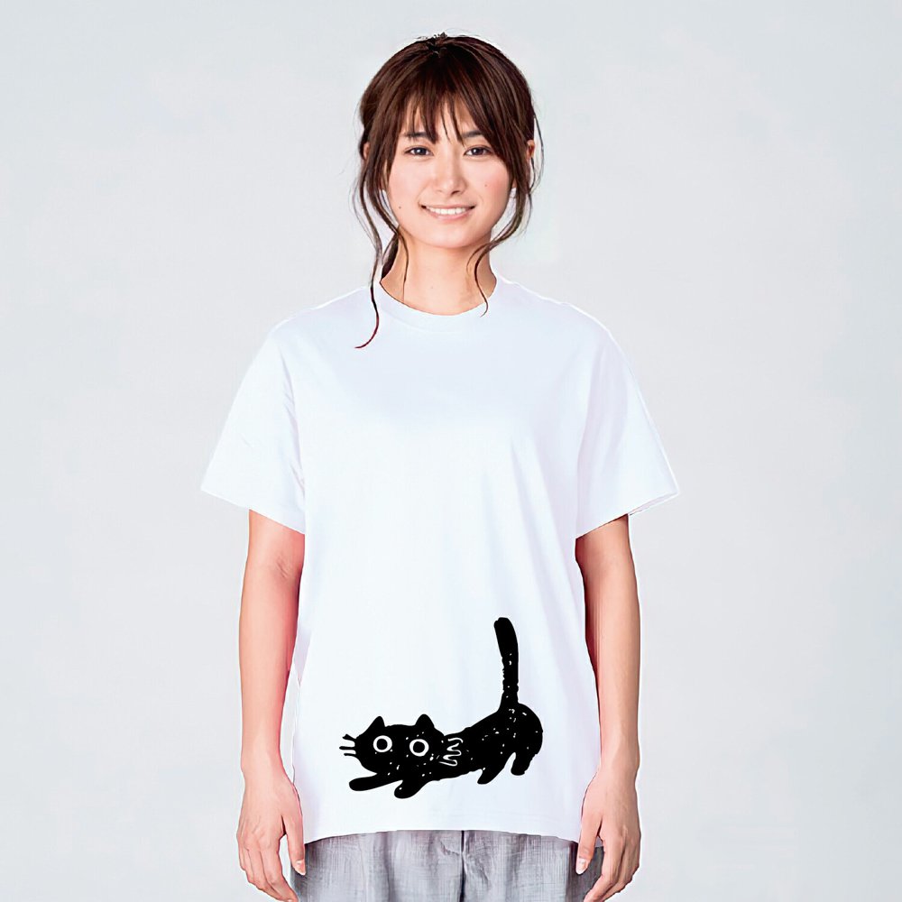 のびー 猫Tシャツ 猫tシャツ ねこTシャツ 猫グッズ ネコ柄 猫柄 服 ねこ柄 シャツ 誕生日プレゼント 彼女 猫好き かわいい おもしろ 可愛い ねこ 猫 メンズ |  | 02