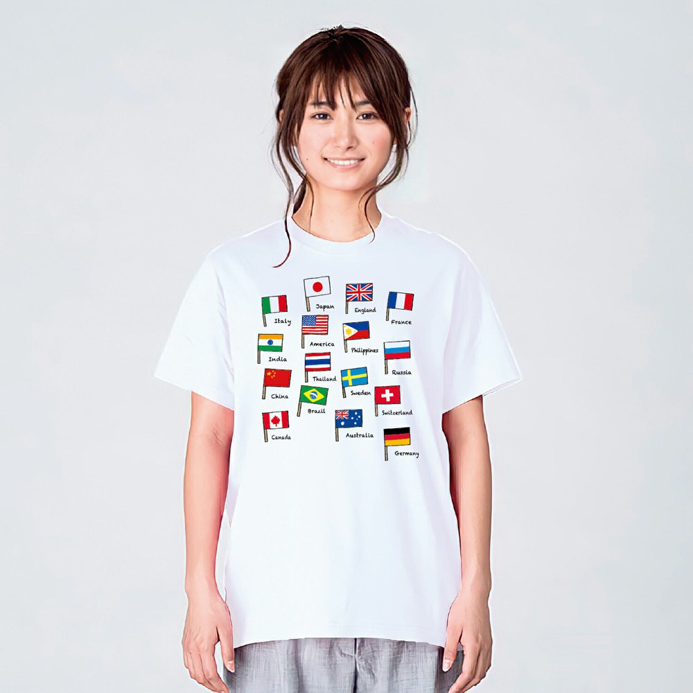国旗 tシャツ 国旗tシャツ 長袖 ロンT 世...の詳細画像1