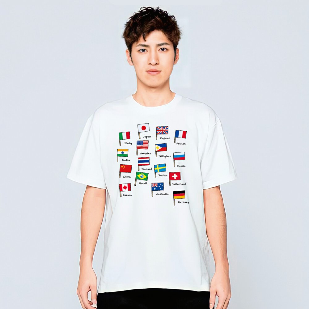 国旗 tシャツ 国旗tシャツ 長袖 ロンT 世...の詳細画像2