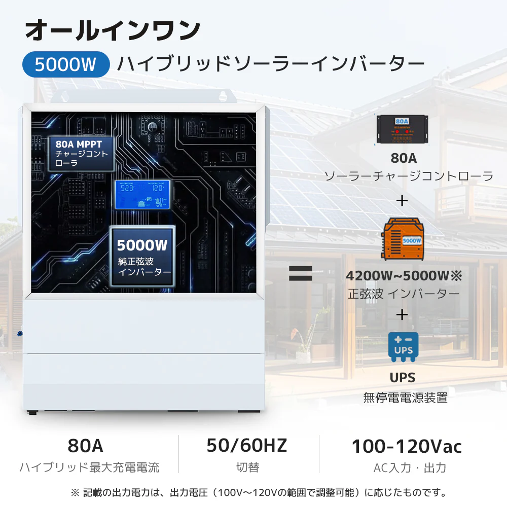 LVYUAN 5KWハイブリッド ソーラー発電システム 5000w ハイブリッド