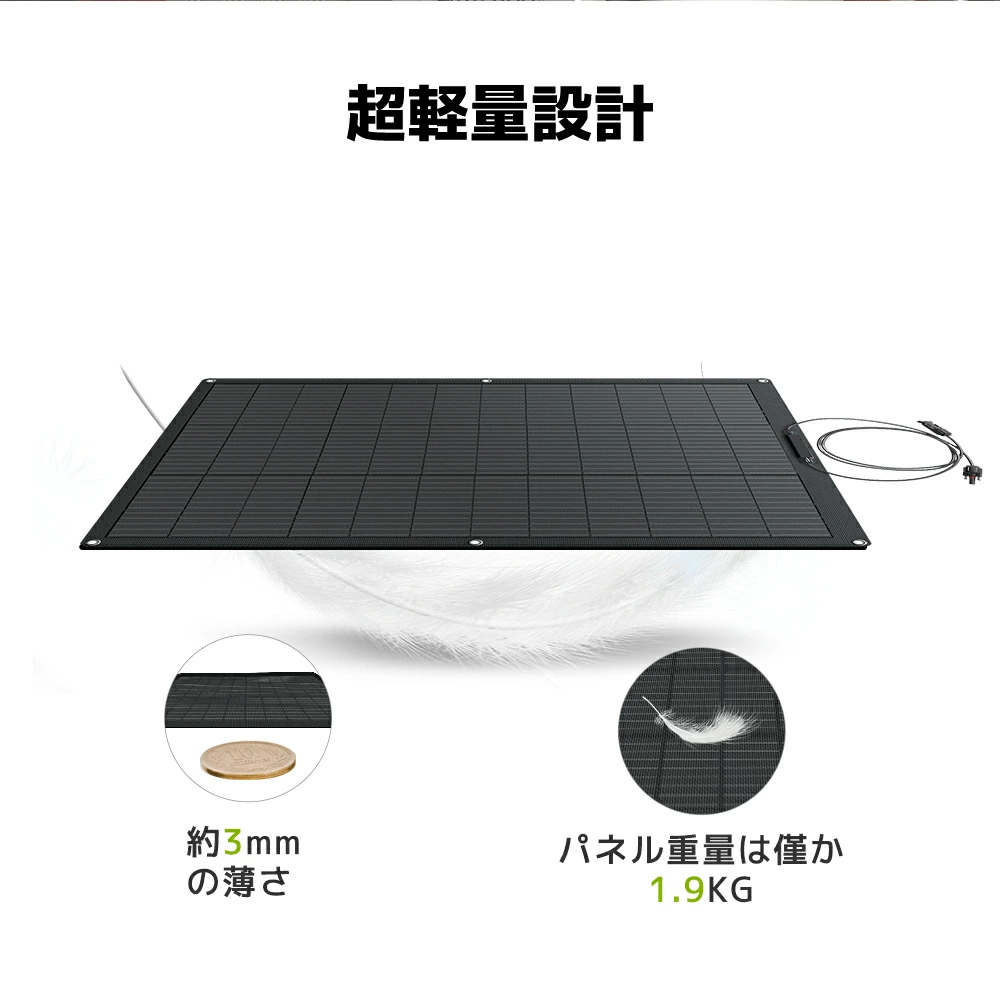 LVYUAN(リョクエン) 単結晶 ETFE 柔性 据置型 100W フレキシブル