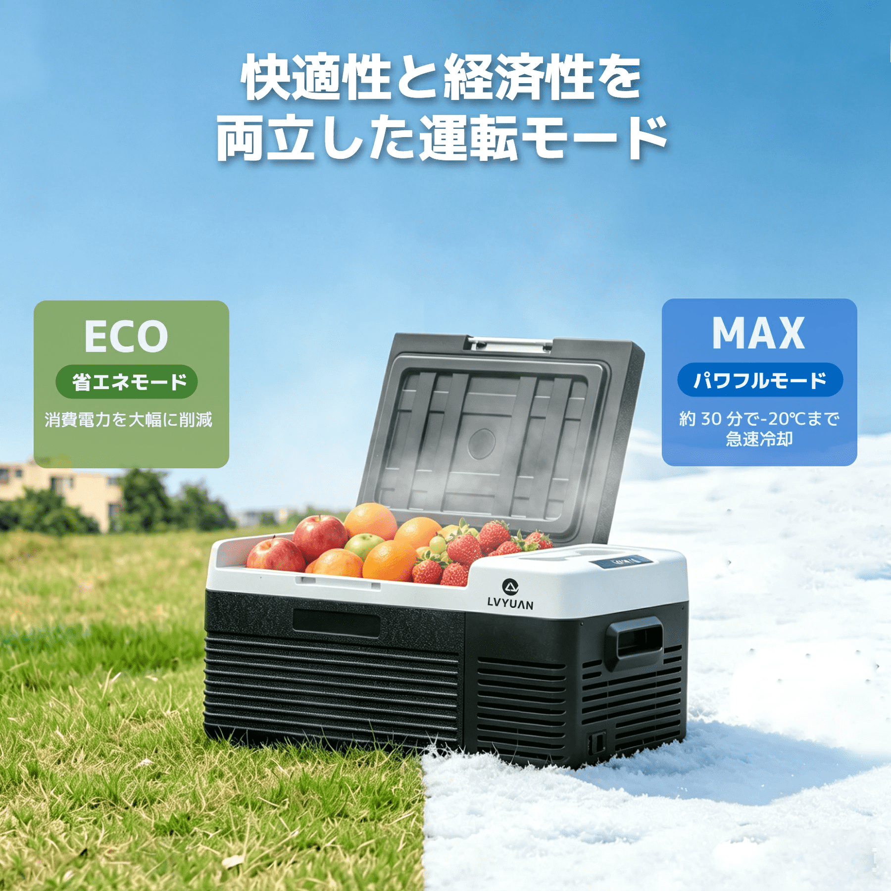 LVYUAN 車載冷蔵冷凍庫 9L /18L 小型 -20℃〜20℃ 車載家庭両用 AC/DC