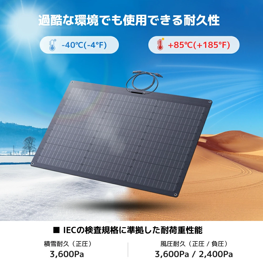 ソーラーパネル18V 50W フレキシブル 単結晶 ソーラーパネル 50W 単結晶 太陽光発電 屋外 薄型 軽量