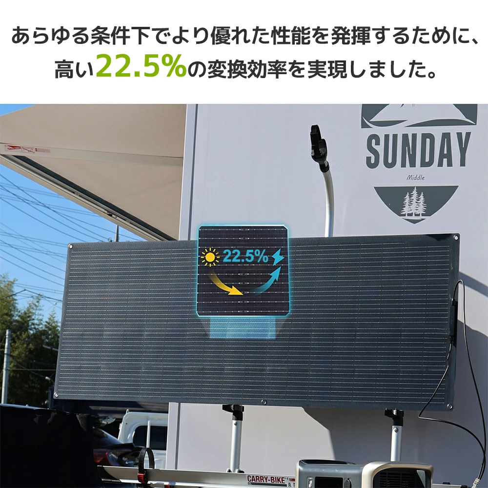 LVYUAN(リョクエン) 単結晶 ETFE 柔性 据置型 200W フレキシブル