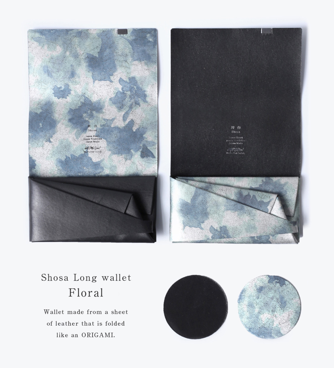 所作（shosa） 財布 長財布 メンズ レディース 牛革 ロング 睡蓮画