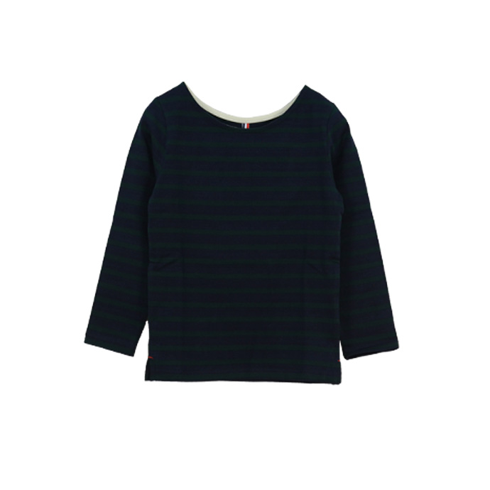 キッズ 子供服 Tシャツ カットソー 長袖 ボーダー クルーネック U