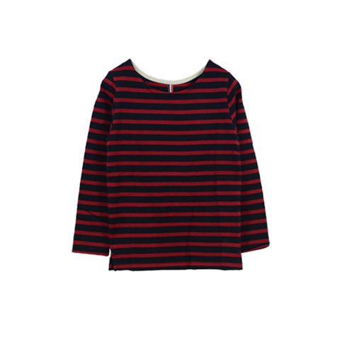 キッズ 子供服 Tシャツ カットソー 長袖 ボーダー クルーネック U