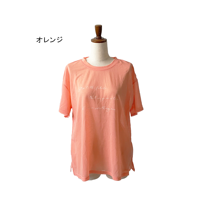 Tシャツ カットソー トップス 半袖 シアー シースルー 透け感 涼感