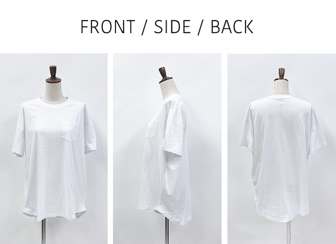 Tシャツ 半袖 カットソー 無地 ロング丈 丈長め チュニック丈 ラウンド
