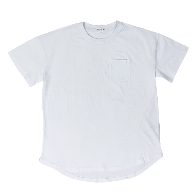 Tシャツ 半袖 カットソー 無地 ロング丈 丈長め チュニック丈 ラウンド