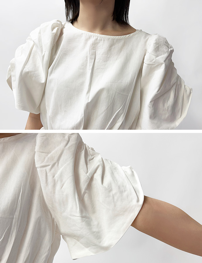ブラウス カットソー トップス ギャザースリーブ フレンチスリーブ ペプラム 綿100% コットン ボートネック 体型カバー レディース 送料無料 |  | 16