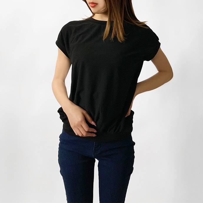 カットソー レディース トップス フレンチスリーブ 梨地 UV ゆったり 大きいサイズ シンプル カジュアル キレイめ 楽ちん 送料無料 |  | 01