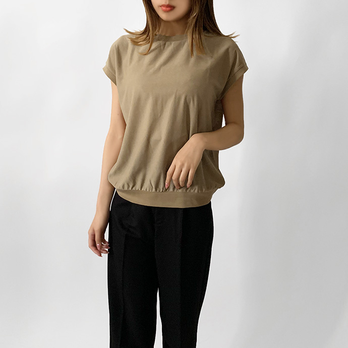 カットソー レディース トップス フレンチスリーブ 梨地 UV ゆったり 大きいサイズ シンプル カジュアル キレイめ 楽ちん 送料無料 |  | 04