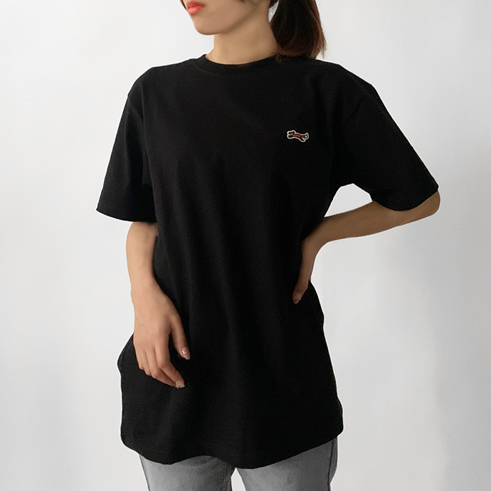 Tシャツ トップス レディース 半袖 コットン 天竺 ワッペン 刺繍 キツネ ライオン ペンギン オーバーサイズ ユニセックス 男女兼用 送料無料 |  | 02