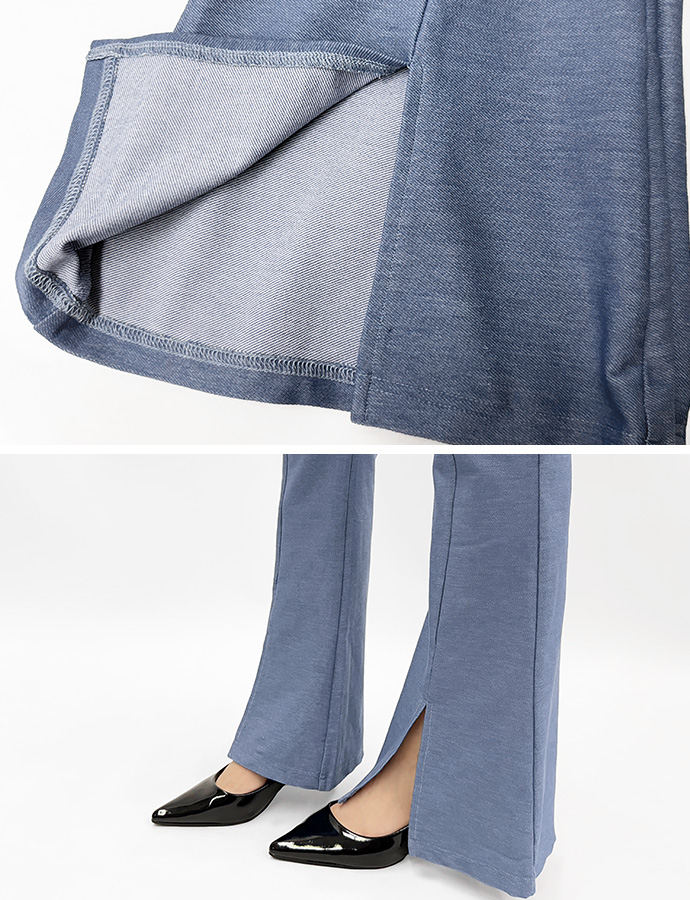 タイムセール フレアパンツ レギンス パンツ センタースリット センタープレス 薄手 デニム風 ウエストゴム ストレッチ 伸縮性 ボトムス レディース 送料無料 |  | 20