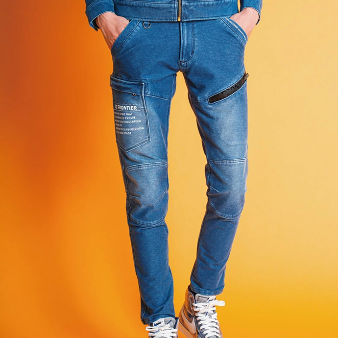 アイズフロンティア パンツ ズボン カーゴパンツ デニム ストレッチ ワークウェア オールシーズン 作業服 作業着 5372D 送料無料 | I'Z FRONTIER | 01