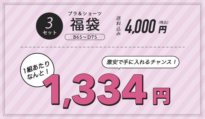 ブラ ショーツ ランダム 3セット 福袋 レディース 下着 ブラショー