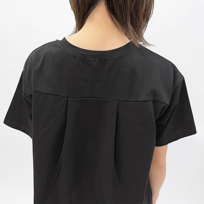 Tシャツ 半袖Tシャツ カットソー パール ネック クルーネック 丸首 トップス キレイめ オフィス カジュアル 送料無料 |  | 16