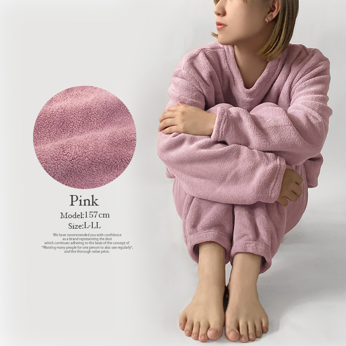 セットアップ 上下組 上下セット 部屋着 ルームウェア パジャマ トレーナー トップス パンツ おうち時間 ボア ウエストゴム 防寒 送料無料 |  | 14