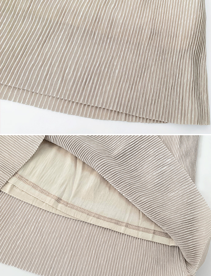 スカート プリーツスカート ひざ丈スカート ミディアム　膝丈 ウエストゴム 総ゴム サテン生地 光沢感 送料無料 値下げ |  | 15