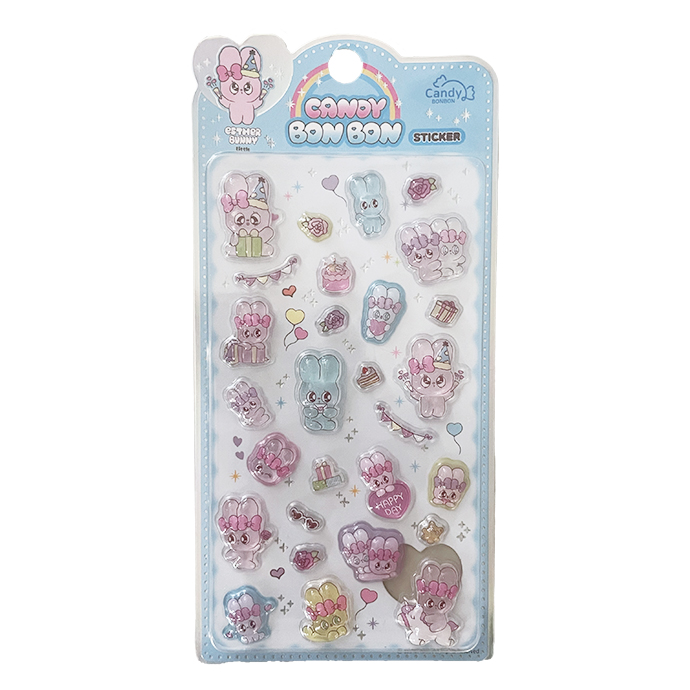 シール ぷくぷく ぷっくり エスターバニー クリア バラ売り 1枚売り