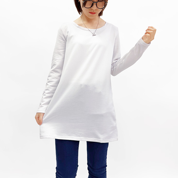 チュニック Tシャツ ロンT ワンピース トップス レディース 裏起毛