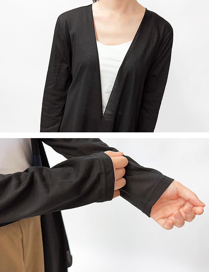カーディガン ロングカーデ チュニック 2way UVカット UVケア 羽織り 紫外線対策 冷房対策 オフィス 体型カバー 薄手 前結び 長袖 レディース 送料無料 |  | 18