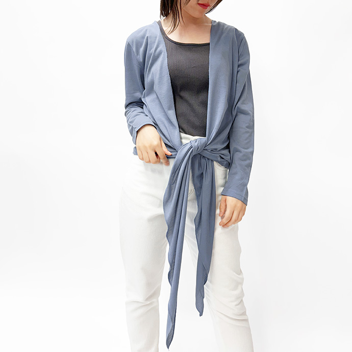 カーディガン ロングカーデ チュニック 2way UVカット UVケア 羽織り 紫外線対策 冷房対策 オフィス 体型カバー 薄手 前結び 長袖 レディース 送料無料 |  | 04