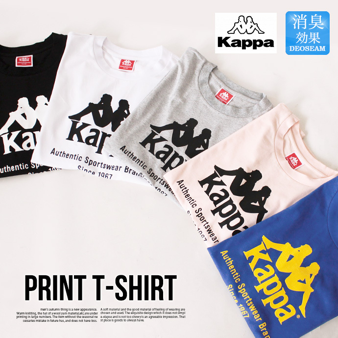 メンズ Kappa カッパ Tシャツ 半袖 トップス クルーネック 天竺