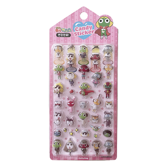シール ぷくぷく ぷっくり ケロロ軍曹 立体 クリア 透明 バラ売り 1枚
