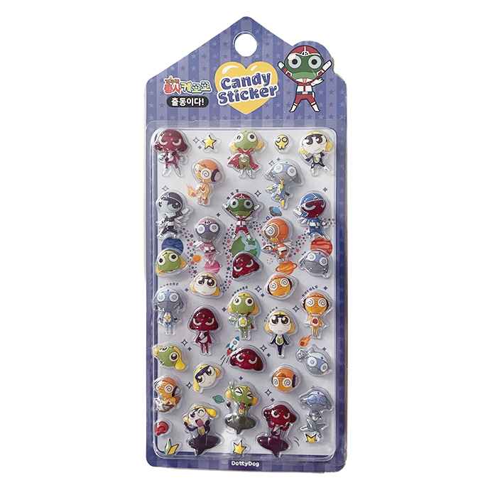 シール ぷくぷく ぷっくり ケロロ軍曹 立体 クリア 透明 バラ売り 1枚