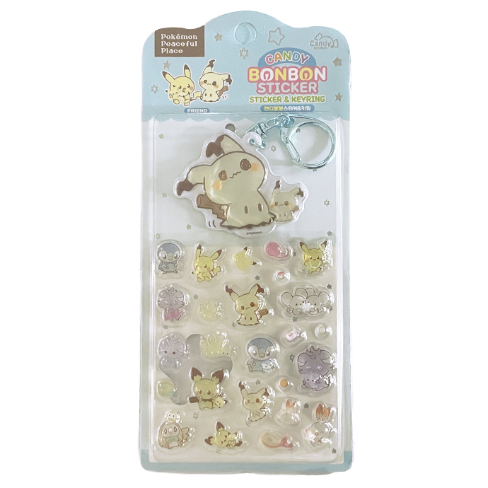 シール ステッカー ぷくぷく ぷっくり 3D 立体 クリア キーホルダー