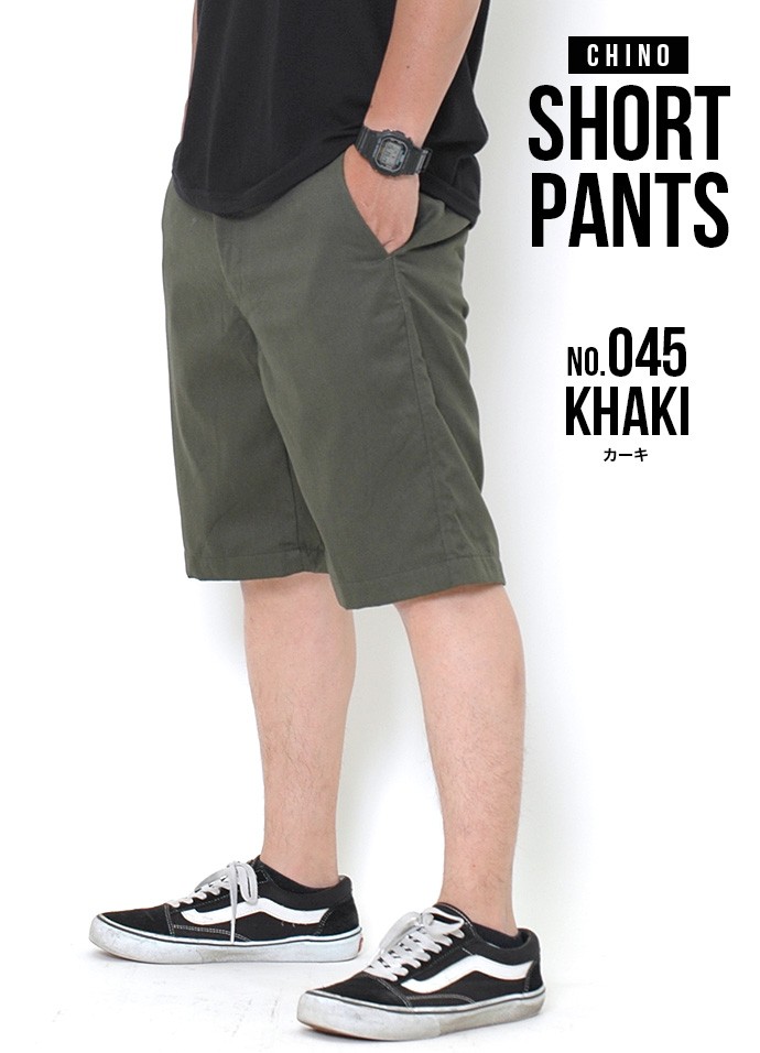 チノパン ハーフパンツ ショートパンツ メンズ ノータック チノカラー